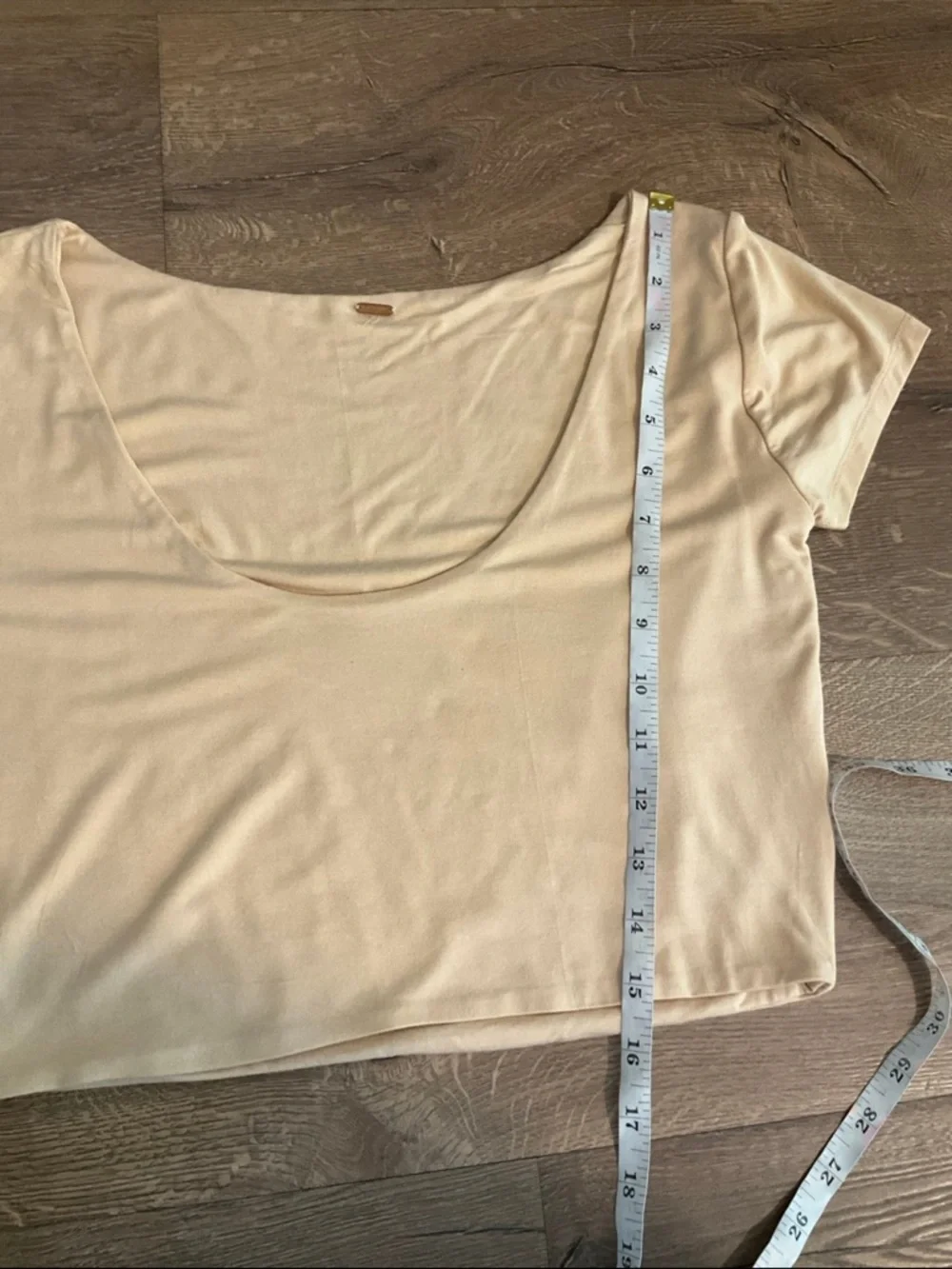 Free People Kenny Set w/ cropped cream tee and green print maxi skirt, S - Picture 8 of 12